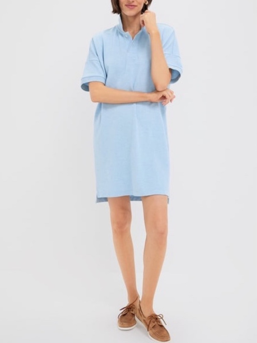 TUCKERNUCK Light Blue Pique Teller Polo Dress